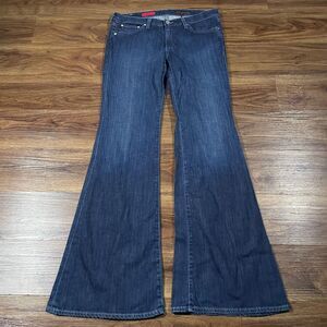 AG Adriano Goldschmied The Bell Flare Jeans Womens Sz 31R Dark Wash Made in USA